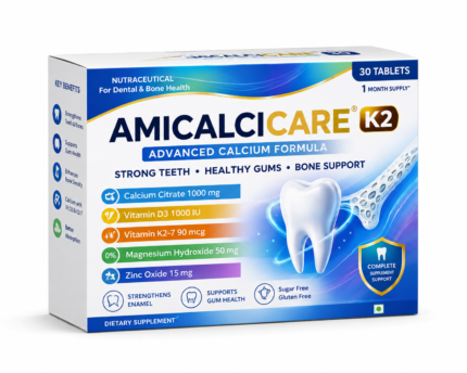 Amicalcicare K2 – Advanced Calcium Formula | 30 Tablets